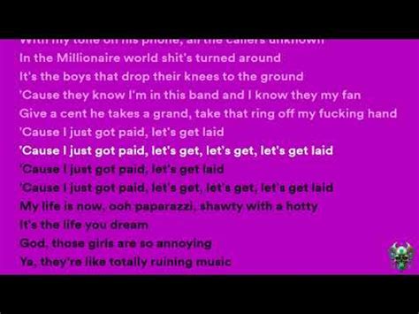 get drunk get laid lyrics